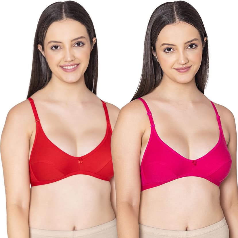Bodycare polycotton wirefree convertible straps comfortable non padded bra-1531BB