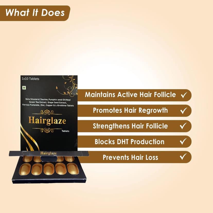 Hairglaze Regrowth Tablet view 2
