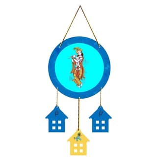 Charmor Lord Krishna Printed Decorative Wall Hanger for Home | Office | Living Room | Gifts | Bedroom | Door Hanging | Modern Wall Art | Door Hanging (WH3610)