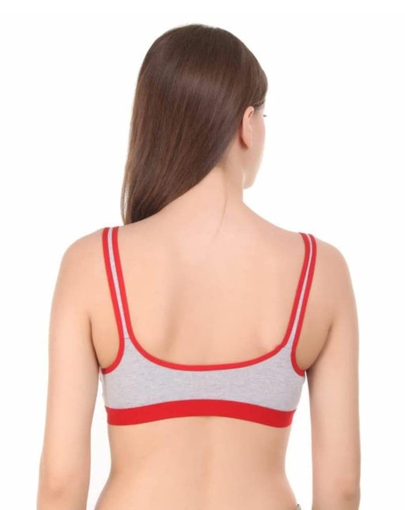 FASHION BONES Combo Pack of 6 Sports Non Padded Wire Free Bra Yoga Gym Stretch Workout Cotton Bra for Women & Girls view 5