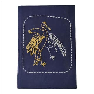 Chidiya Embroidered Pocket Diary, Plain Paper, 80 Pages