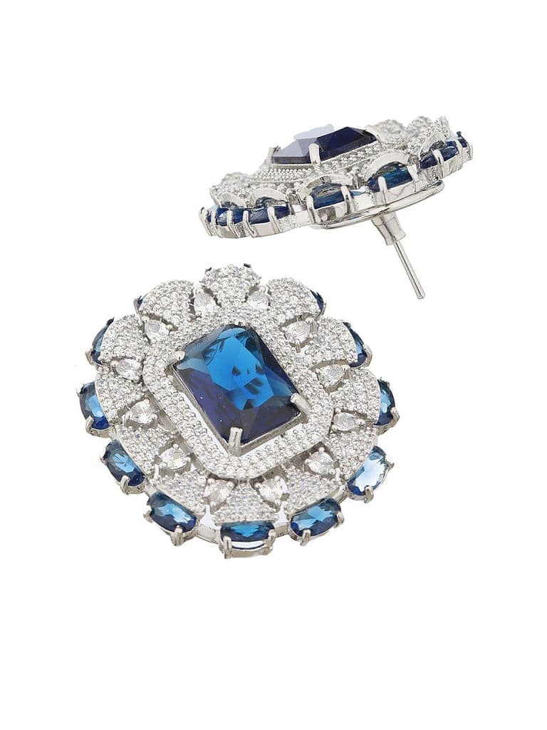 Silver Plated Blue AD Studded Kiara Advani Inspired Choker Jewellery Set view 8