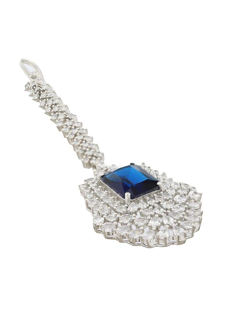 Silver Plated Blue AD Studded Kiara Advani Inspired Choker Jewellery Set view 9