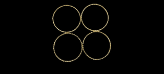 Gold Plated Textured Bangle Set of 4