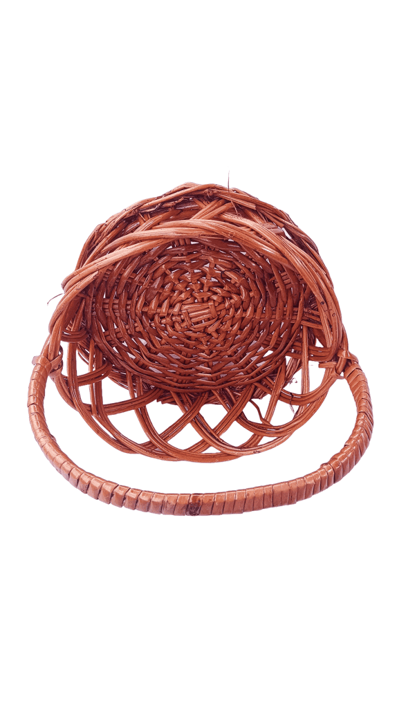 Handwoven Wicker Basket with Handle for Storage and Organization view 2