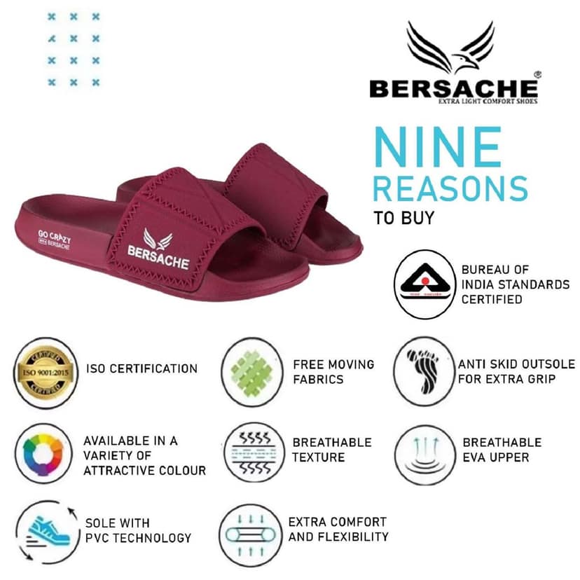 Bersache Extra Soft Classic Casual Regular wear with Ultra Soft & Flexibility Technology Flip-Flop for Boy's & Girl'S view 7