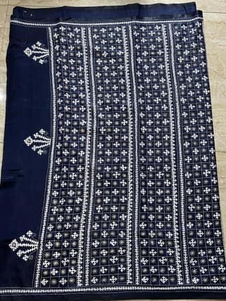 Blended Gujrati Silk Stitch Blue