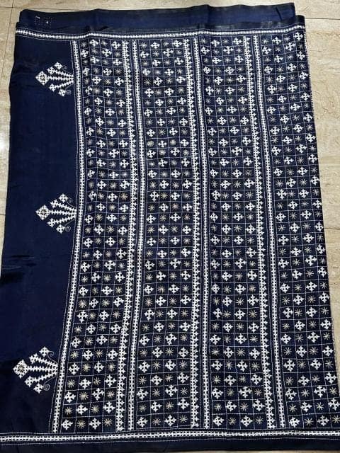 Blended Gujrati Silk Stitch Blue