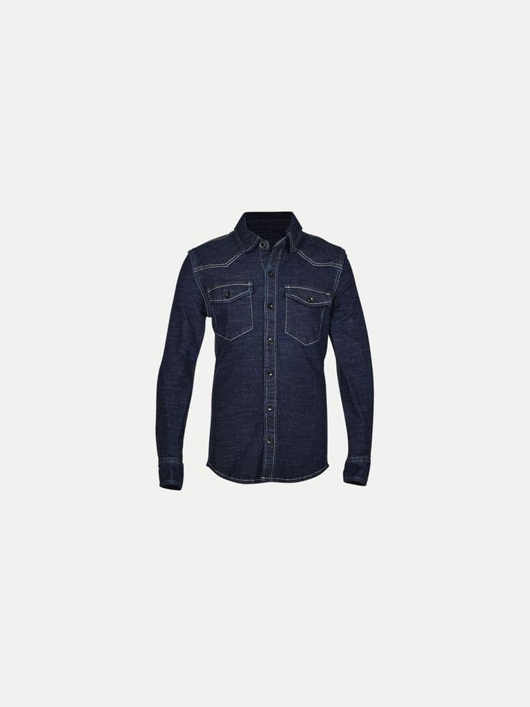 Boys Blue Mid-Washed Shirt