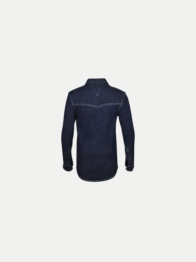 Boys Blue Mid-Washed Shirt view 4