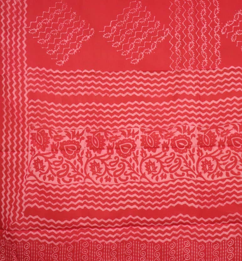 Handcrafted Dabu Print Cotton Dress Material – 3 Piece Set view 5