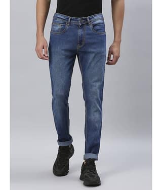 HJ HASASI - Blue Cotton Blend Slim Fit Men's Jeans ( Pack of 1 )