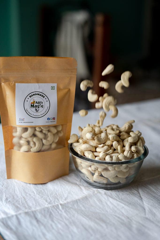 Ajji's Magic 100% Natural Cashew/ Kaju/ Jeedipappu W210 Bold view 3