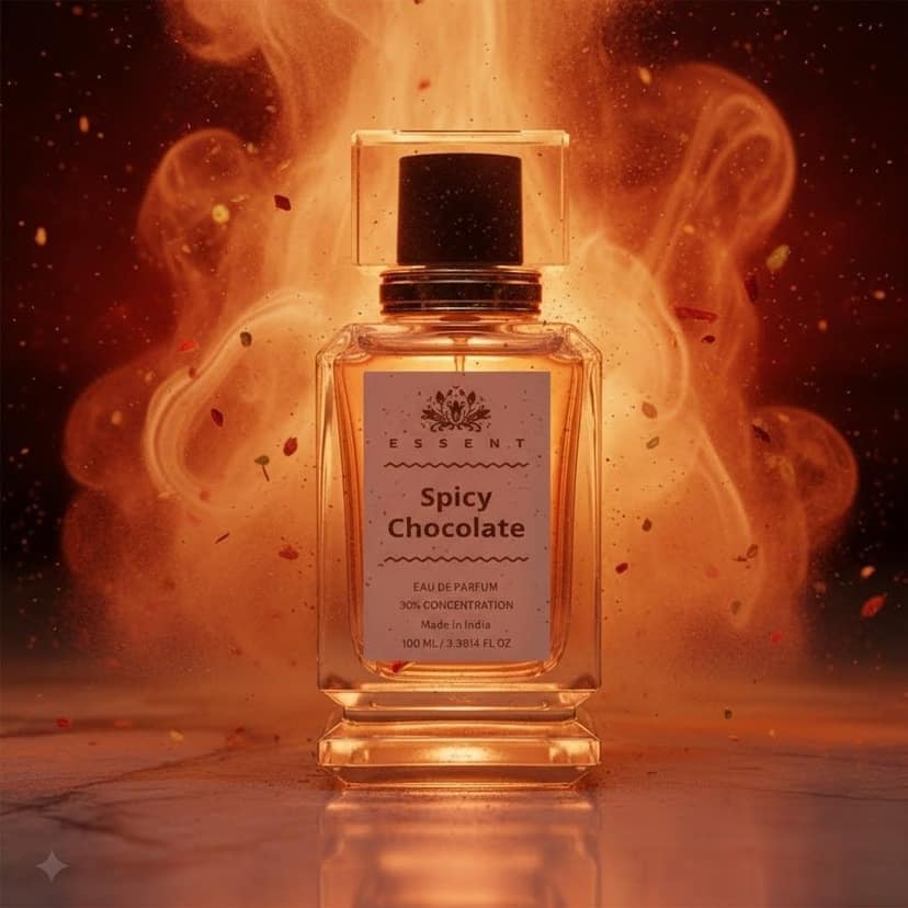 Essent Perfumes Spicy Chocolate Eau de Parfum (EDP) – Warm Spicy Cocoa Sweet Long Lasting Perfume – Unisex Fragrance