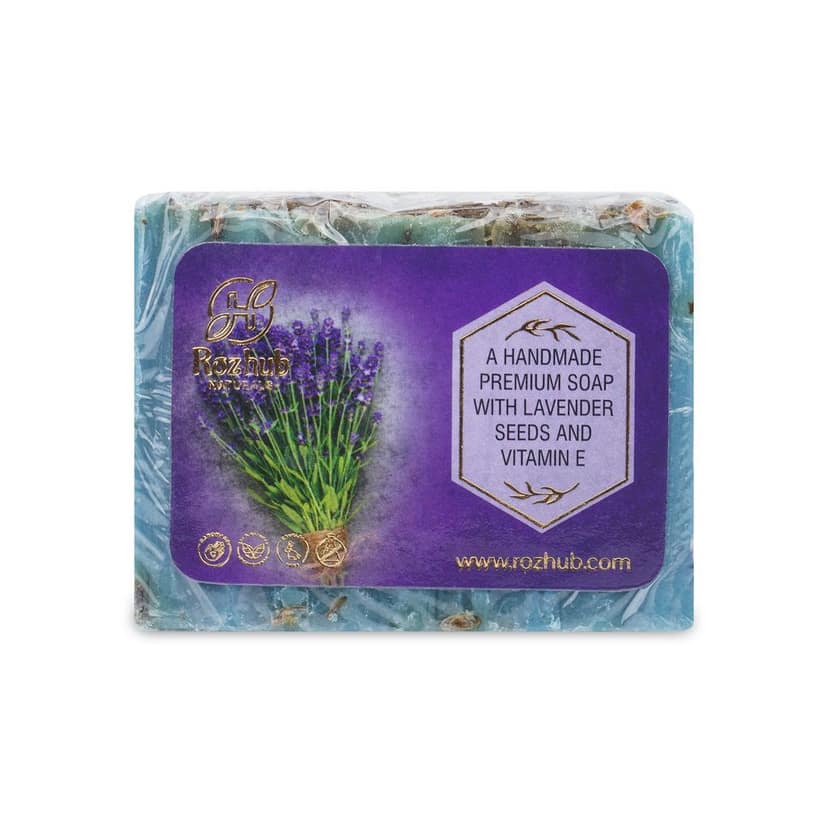Rozhub Naturals Handmade Lavender Bathing Bar - 100gm view 5