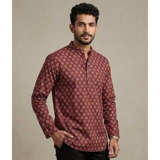 Ecostyle Men's Long Sleeve Short Kurta.