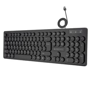 ZEBRONICS K24 Wired USB Keyboard, 104 Keys, Long Life 8 Million Keystrokes, Silent & Comfortable Use, Slim Design, Retractable Stand, 1.5 Meter Textured Cable, UV Coated keycaps ZEBRONICS K24 Wired USB Keyboard, 104 Keys, Long Life 8 Million Keystrokes,