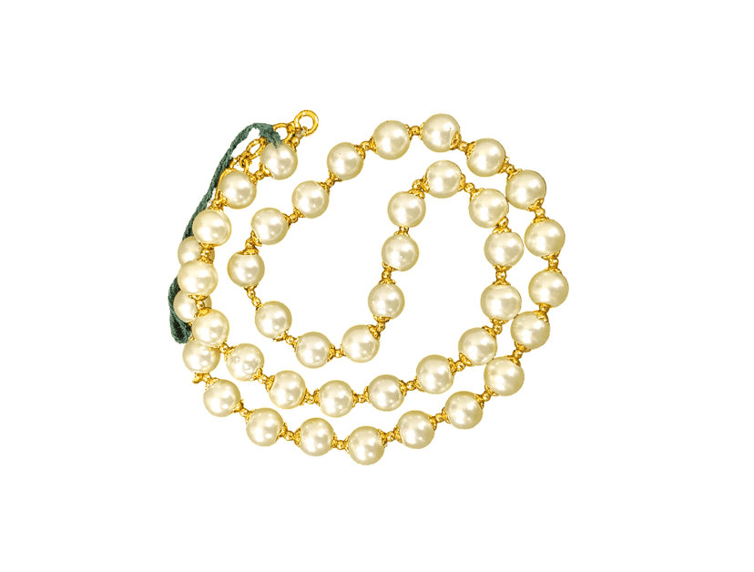 Elegant Faux Pearl & Gold Plated Beaded Necklace for Women view 2