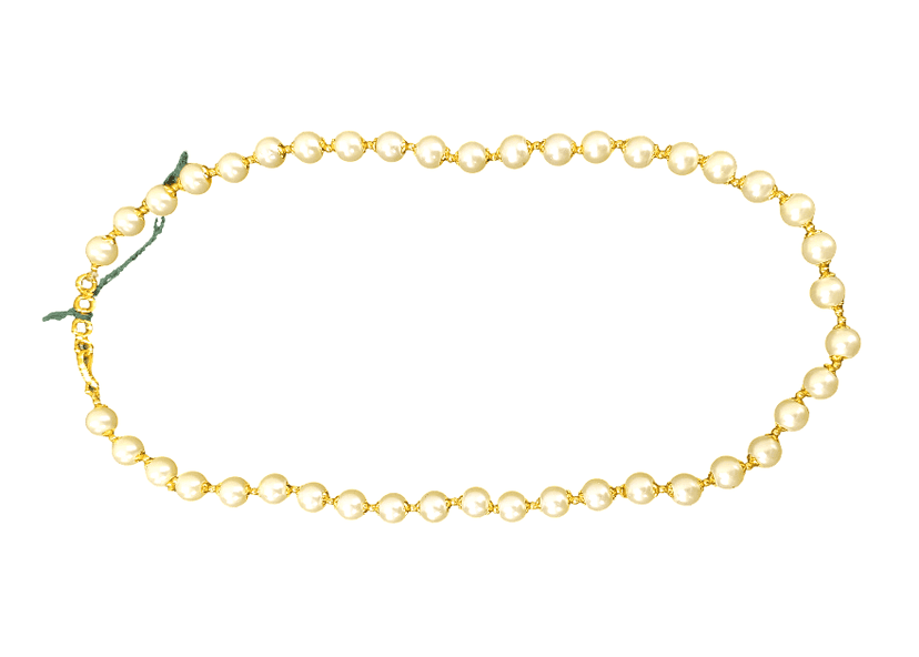 Elegant Faux Pearl & Gold Plated Beaded Necklace for Women view 3