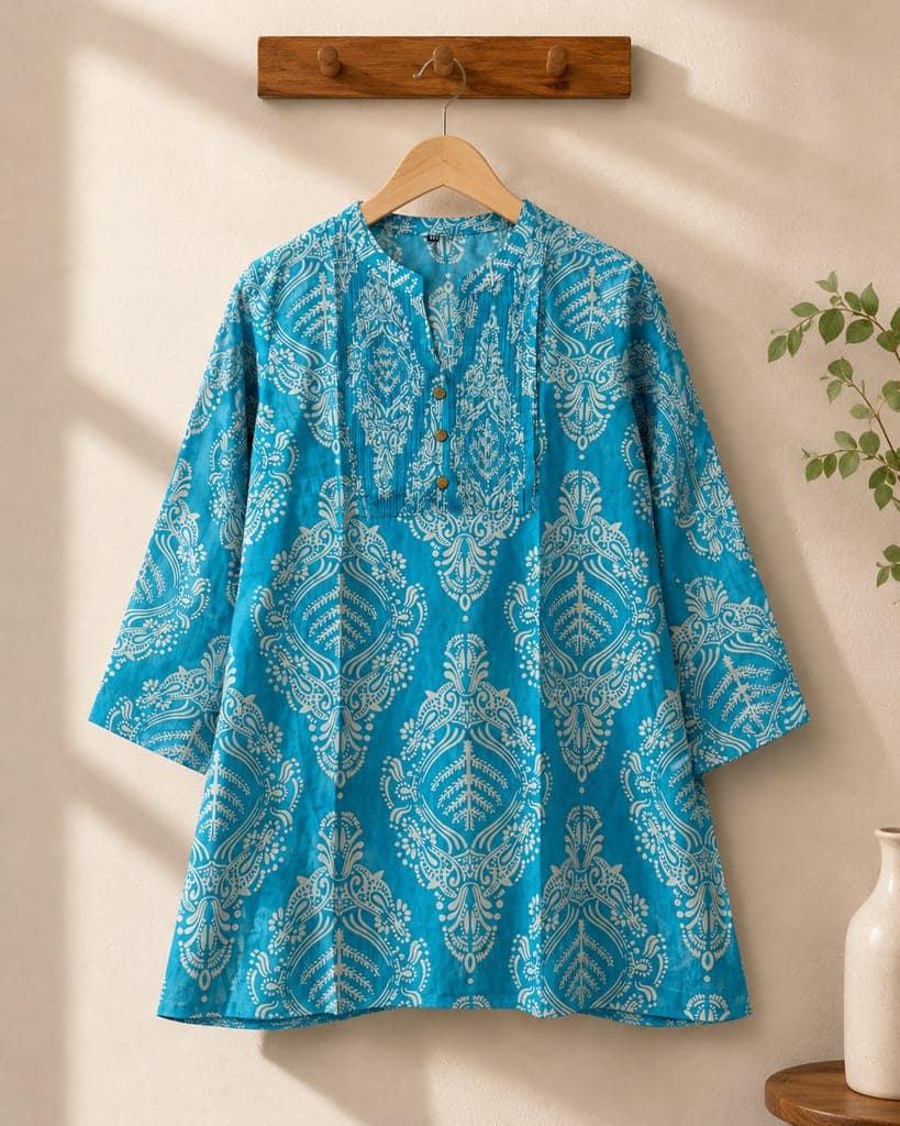 Glamvila Aqua Mehr Indo Western Tunic view 4
