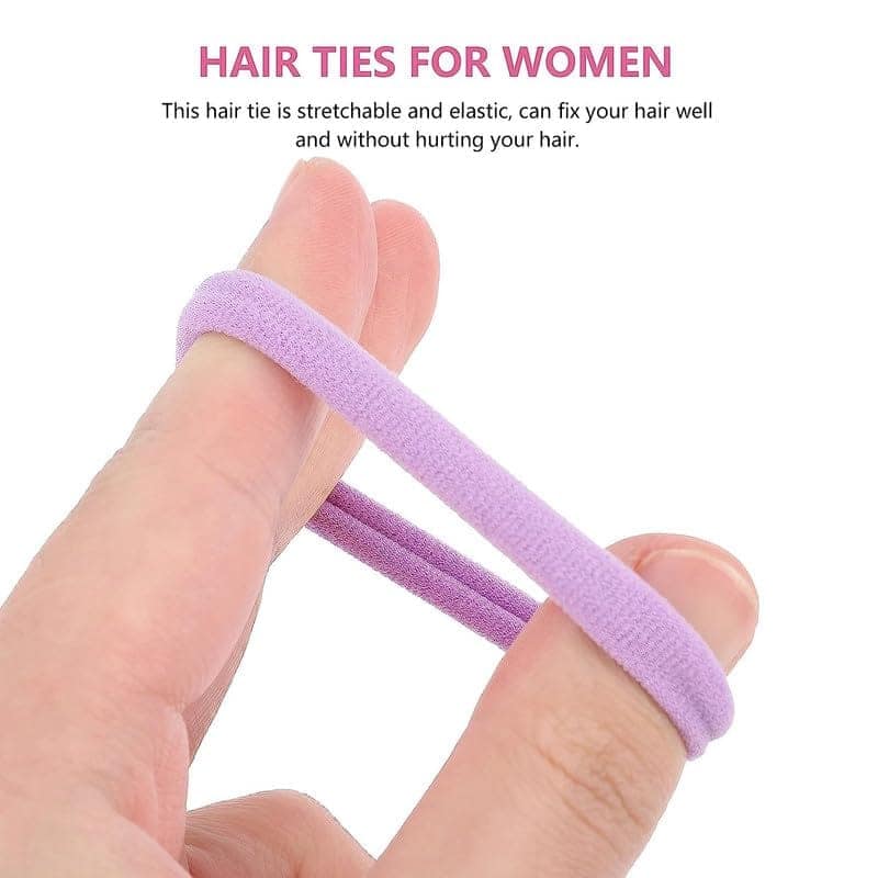 Hair Ponytail Holder Soft Non Slip Tight Stretchable Rubber Bands for School Girls/Women, Buns, Hair tie (Pack of 30) view 4