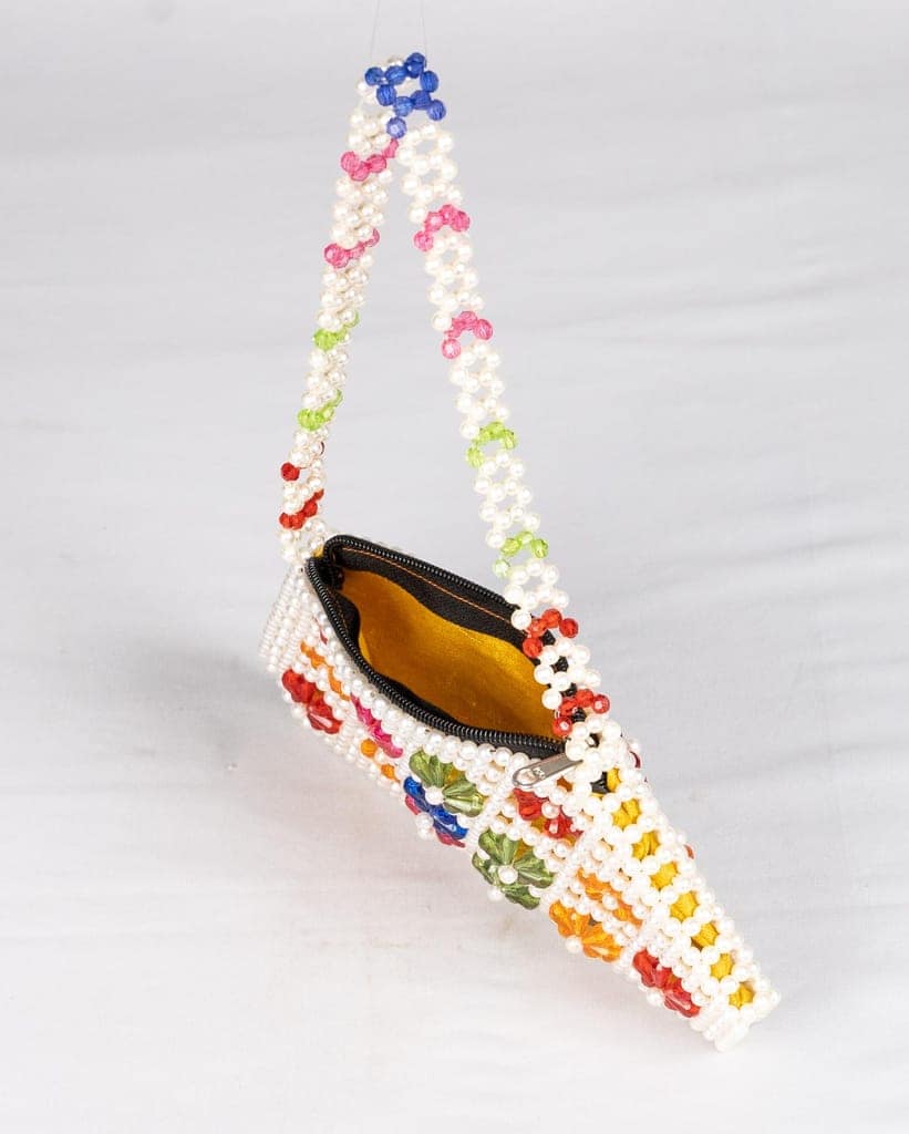 CRISTAL FLOWER HAND BAG view 4