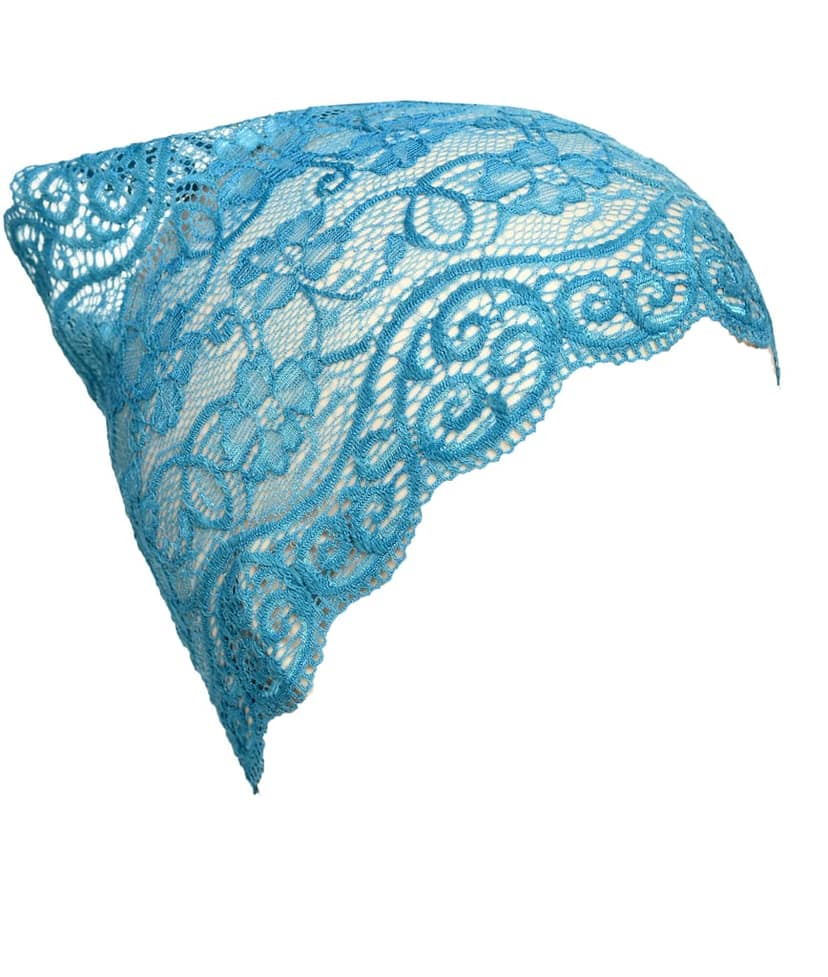 Girls and Womens Hijab Cap Hijab Headband, Under Hijab Scarf Light Brown and Light Blue Naqab Head Scarf (2 pcs) view 4
