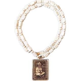 Bageshwar Dham Tulsi Mala Hanuman Jiwood Locket 100 Original Beads Wood Chain Beads Wood Necklace