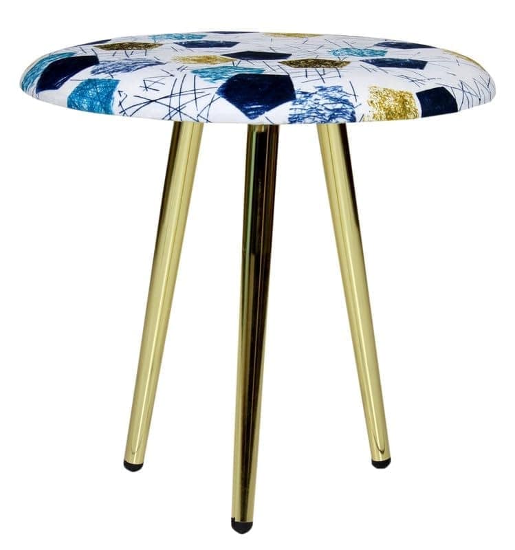 ShadowKart Ottoman Stool for Bedroom | Metal Pouffes for Sitting Ottoman | Foot Rest Wooden Ottoman Foot stools | Stool for Balcony | Make up Dressing Side Table, Metal Coffee Table 18x18x16 Inch view 2