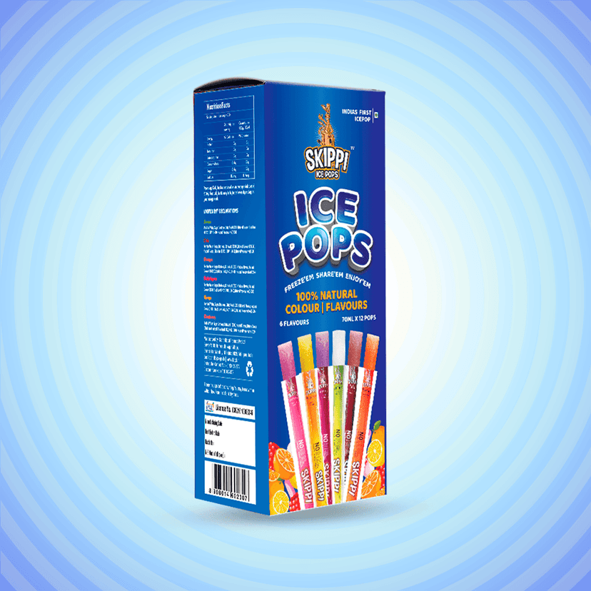 All Flavor Box of Skippi Natural Ice Pops, Pack of 12 Ice Pops view 3