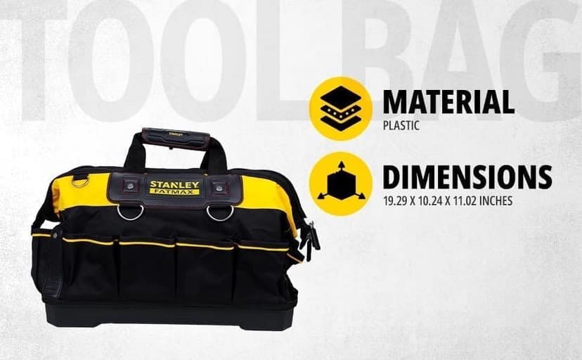 Stanley Portable Storage Fatmax 18" Tool Bag, 1 year Guarantee, 1-93-950 view 3