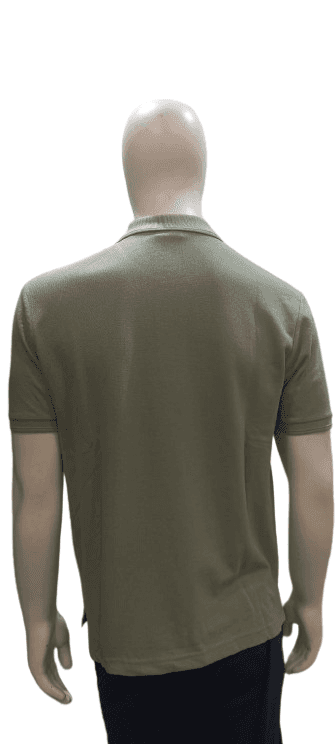 Men's Premium Cotton Polo T-Shirt – Solid Olive Green | Classic Fit | Casual & Semi-Formal Wear view 3