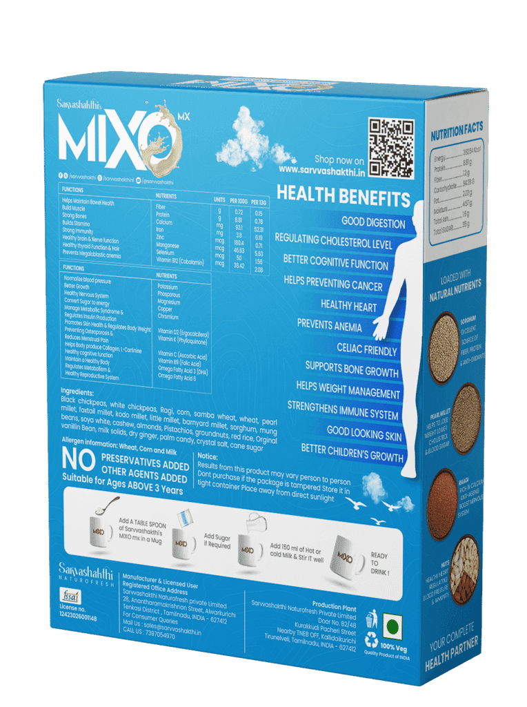 Mixo Mx Millet Drink Original Vanilla 150g Millets, Nuts, Cereals - Clay Pot Processed - No Refined Sugar - No Artificial Flavor & Colors view 2