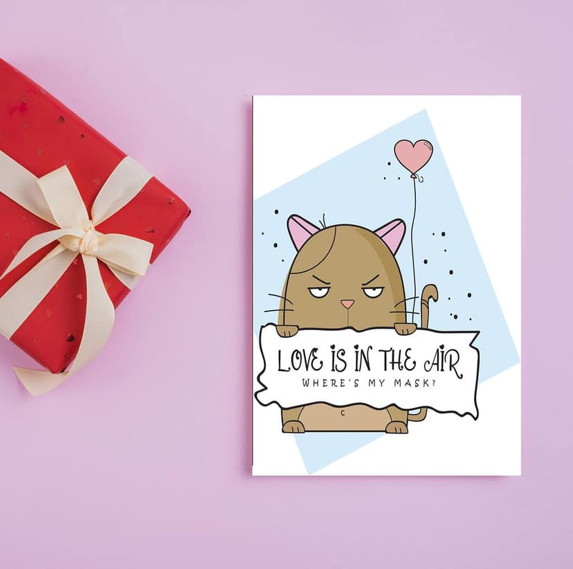 Rack Jack greeting card love is in the air view 2