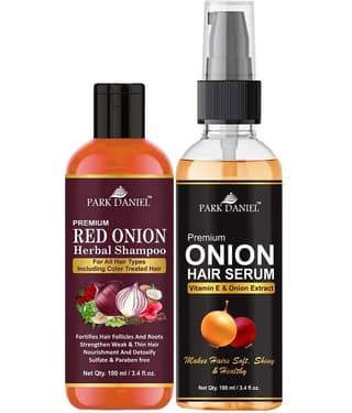 Park Daniel Red Onion Shampoo & Onion Hair Serum 180 mL Pack of 2