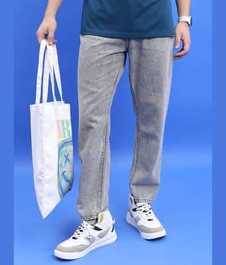 Highlander Straight Solid Men's Jeans - Light Grey ( Pack of 1 )