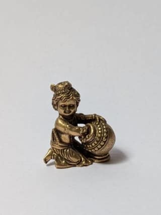 Miniature Brass Bal Krishna