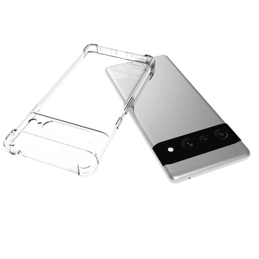 USTIYA Case for Google Pixel 7 Pro Clear TPU Four Corners Protective Cover Transparent Soft funda view 3