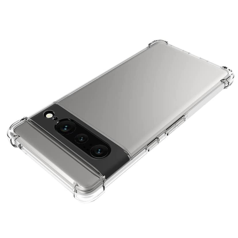 USTIYA Case for Google Pixel 7 Pro Clear TPU Four Corners Protective Cover Transparent Soft funda view 4