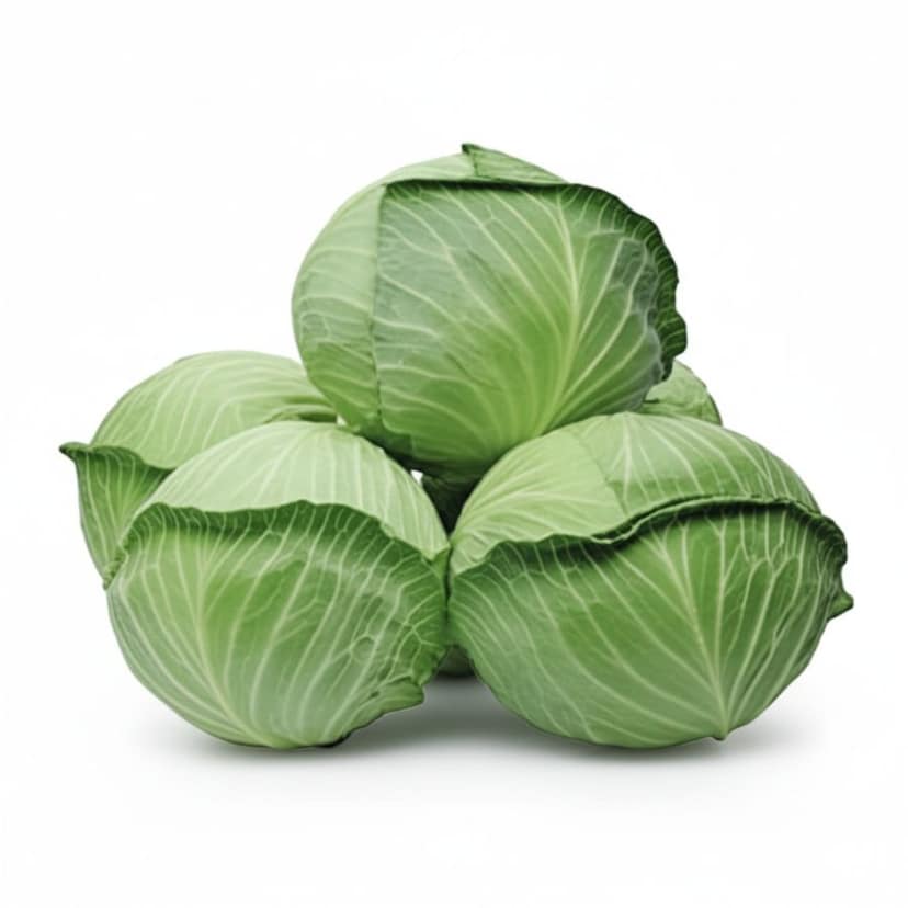 Fresh Green Cabbage - 1 kg - One head of cabbage