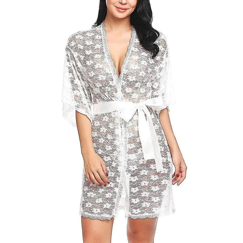 Babydoll night dress Robe with Panty , belt view 7