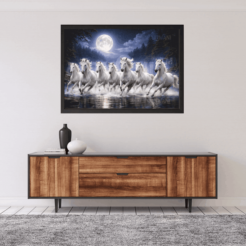 Manvis Creations Moonlit Seven Horses Wall Decor