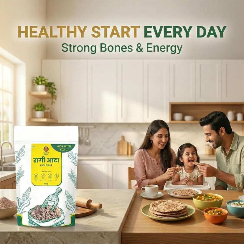 MILLET YARD Ragi Flour | Ragi Atta 500gms view 6