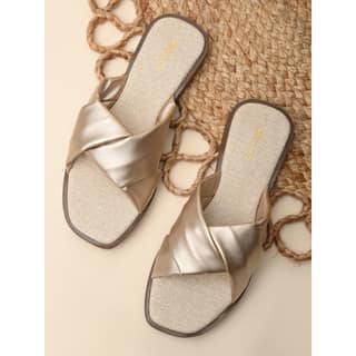 Gold Women Casual Comfortable Flats