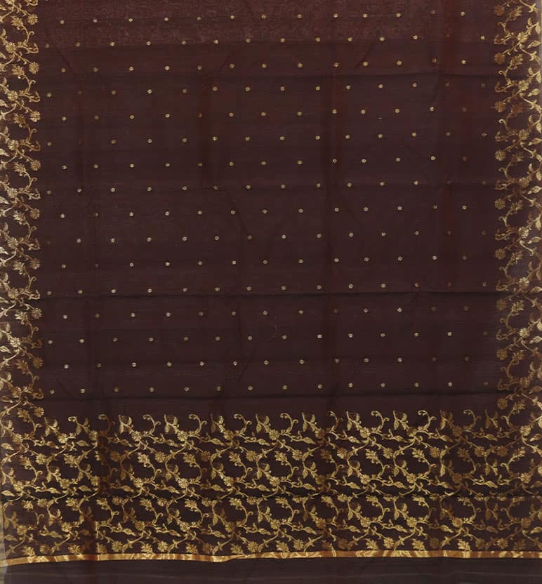 Handloom Chanderi Silk By Cotton Saree view 2