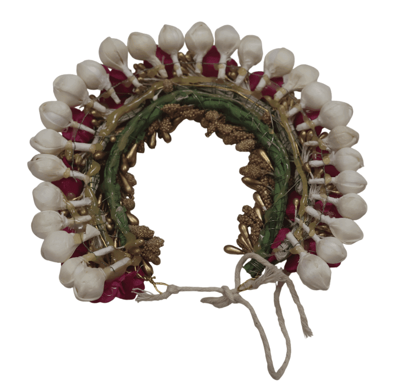 Elegant Floral Hair Accessory with Magenta Roses view 2