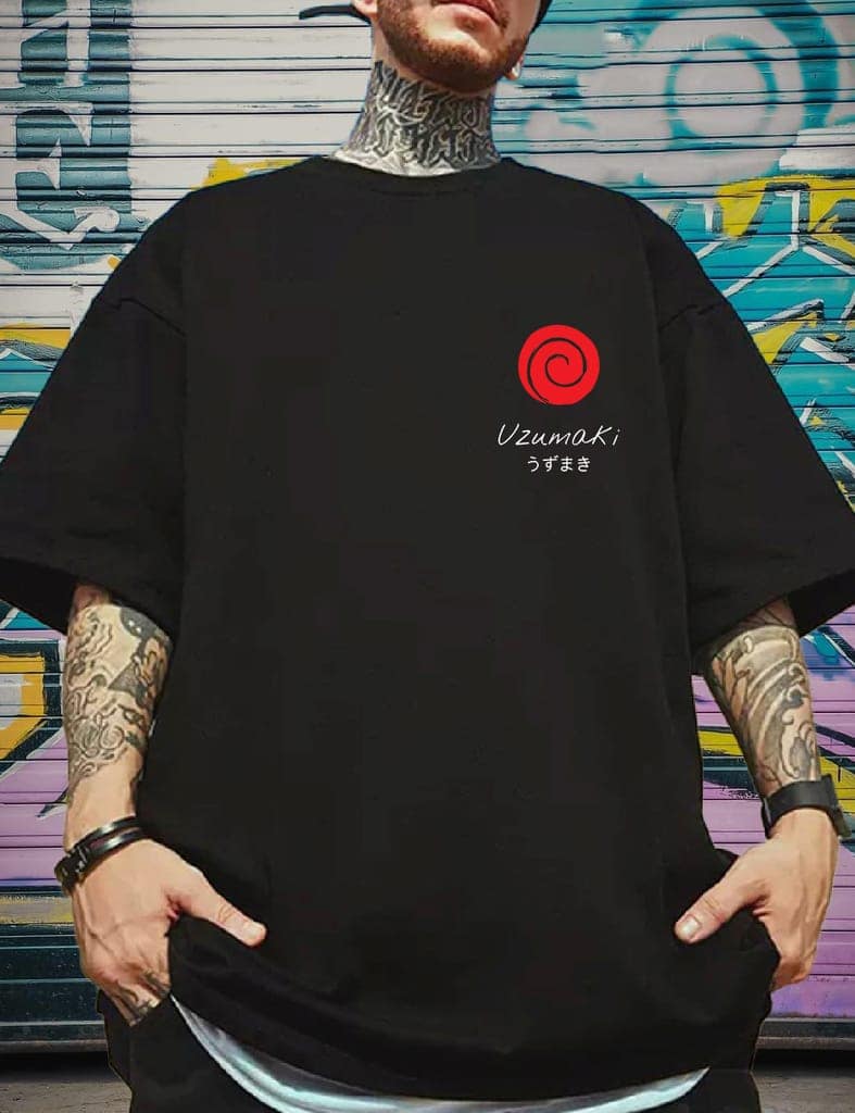 SCOTT FINCHER Men's Naruto Uzumaki T-Shirt, Men's Anime Shirt, Naruto T-Shirt, Uzumaki Naruto T-Shirt, Baryon Mode T-Shirt, Nanadaime Hokage T-Shirt, Naruto Fan Army T-Shirt : AA(ARN)BLACK_151 view 4