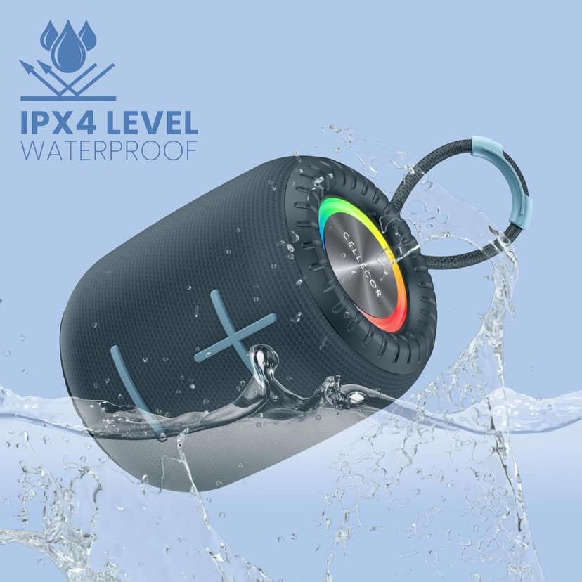 CELLECOR BT-703 6W Mini Portable Wireless Speaker | 6 Hour Playtime | 5.0V | Bluetooth Speaker with RGB Light - Blue view 5