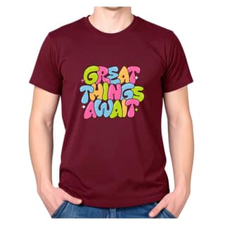 Trishoolin Typography Theme T-Shirt | Design 10204MB | Cotton Regular Fit | Crew Neck / Round Neck Half Sleeve | Pack of 1