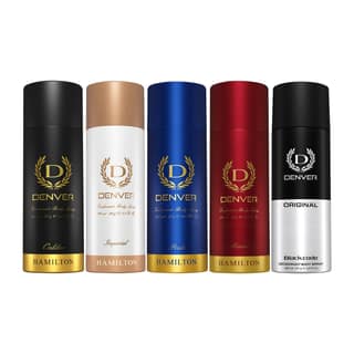 Denver Pack of 5 Deos (Caliber + Imperial + Pride + Honour + Black Code Original) - 200ml Each